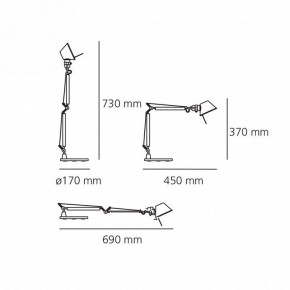 Настольная лампа офисная Artemide  0011860A в Кунгуре - kungur.mebel24.online | фото