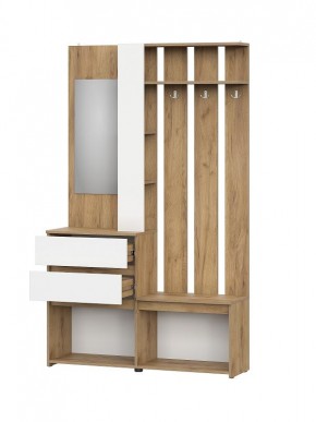 НЕКСТ 1 Вешалка с зеркалом + Шкаф 2-х ств. с ящиками в Кунгуре - kungur.mebel24.online | фото 5