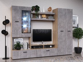 Нэнси New Пенал (ЛДСП) Бетон светлый/Сонома в Кунгуре - kungur.mebel24.online | фото 3