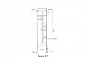 ОЛЬГА 9.2 Шкаф угловой с зеркалом в Кунгуре - kungur.mebel24.online | фото 2