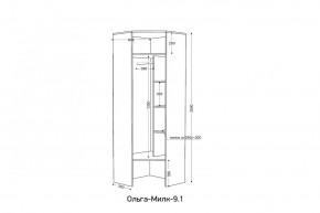 ОЛЬГА-МИЛК 9.1 Шкаф угловой без зеркала в Кунгуре - kungur.mebel24.online | фото 2