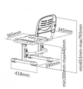 Парта-трансофрмер Amare II Blue + ящик + SST3 Blue в Кунгуре - kungur.mebel24.online | фото 8