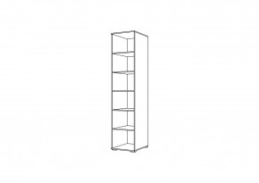 Пенал НЕНСИ (Крафт золотой/Белый глянец) в Кунгуре - kungur.mebel24.online | фото 2