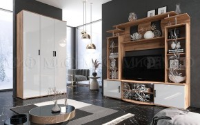 Пенал Виста (Белый глянец/Дуб крафт) в Кунгуре - kungur.mebel24.online | фото 3