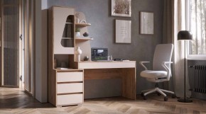 ПИФАГОР Стол компьютерный (дуб вотан/кашемир) в Кунгуре - kungur.mebel24.online | фото