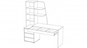 ПИФАГОР Стол компьютерный (дуб вотан/кашемир) в Кунгуре - kungur.mebel24.online | фото 3