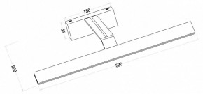 Подсветка для зеркала Maytoni Decart MIR010WL-L12B4K в Кунгуре - kungur.mebel24.online | фото 3
