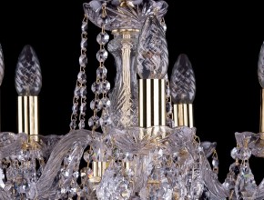 Подвесная люстра Bohemia Ivele Crystal 1402 1402/5/141/G/Leafs в Кунгуре - kungur.mebel24.online | фото 3