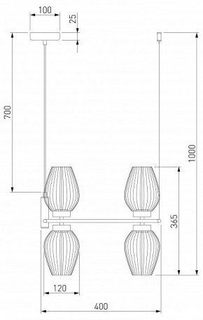Подвесная люстра Eurosvet Alva 30183/4 латунь в Кунгуре - kungur.mebel24.online | фото 4