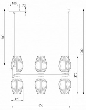 Подвесная люстра Eurosvet Alva 30183/6 латунь в Кунгуре - kungur.mebel24.online | фото 4