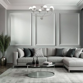 Подвесная люстра Eurosvet Calyx 60169/8 никель в Кунгуре - kungur.mebel24.online | фото 4