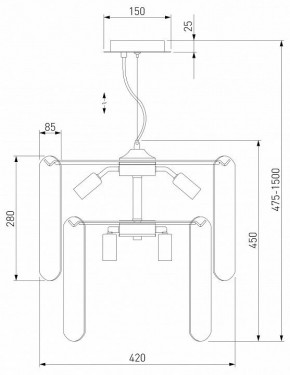 Подвесная люстра Eurosvet Claire 60170/8 золото в Кунгуре - kungur.mebel24.online | фото 5