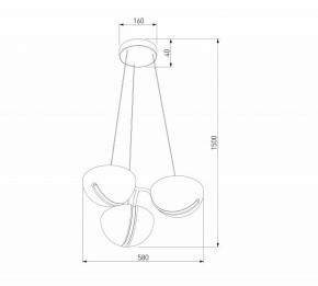 Подвесная люстра Eurosvet Emisfero 50083/3 LED золото в Кунгуре - kungur.mebel24.online | фото 6