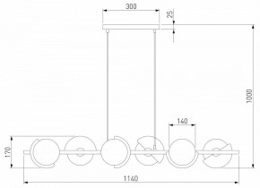 Подвесная люстра Eurosvet Moity 70149/6 черный/латунь в Кунгуре - kungur.mebel24.online | фото 5