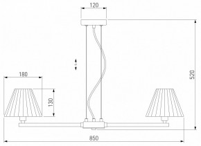 Подвесная люстра Eurosvet Peony 60136/8 хром/серый в Кунгуре - kungur.mebel24.online | фото 3
