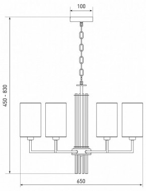 Подвесная люстра Eurosvet Soffio 60134/6 никель в Кунгуре - kungur.mebel24.online | фото 5