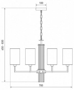Подвесная люстра Eurosvet Soffio 60134/8 никель в Кунгуре - kungur.mebel24.online | фото 5
