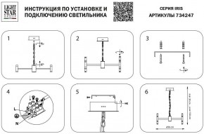 Подвесная люстра Lightstar Iris 734247 в Кунгуре - kungur.mebel24.online | фото 4