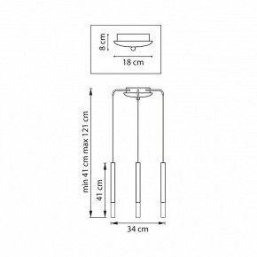 Подвесная люстра Lightstar Tubo L3T747137 в Кунгуре - kungur.mebel24.online | фото 3