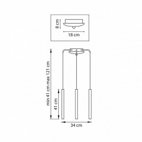 Подвесная люстра Lightstar Tubo L3T747247 в Кунгуре - kungur.mebel24.online | фото 3
