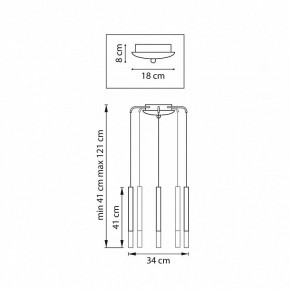 Подвесная люстра Lightstar Tubo L5T747133 в Кунгуре - kungur.mebel24.online | фото 3