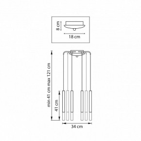 Подвесная люстра Lightstar Tubo L8T747137 в Кунгуре - kungur.mebel24.online | фото 3