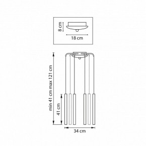 Подвесная люстра Lightstar Tubo L8T747243 в Кунгуре - kungur.mebel24.online | фото 3