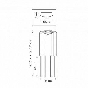 Подвесная люстра Lightstar Tubo L8T747343 в Кунгуре - kungur.mebel24.online | фото 3