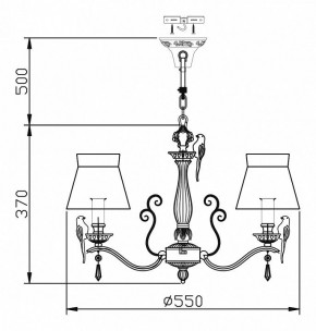 Подвесная люстра Maytoni Bird ARM013-03-W в Кунгуре - kungur.mebel24.online | фото 6