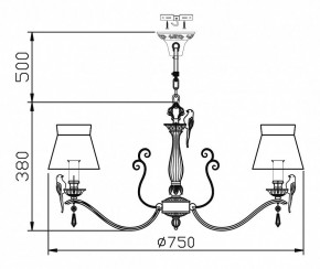 Подвесная люстра Maytoni Bird ARM013-08-W в Кунгуре - kungur.mebel24.online | фото 5