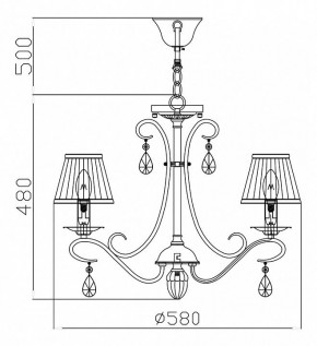 Подвесная люстра Maytoni Brionia ARM172-05-G в Кунгуре - kungur.mebel24.online | фото 5