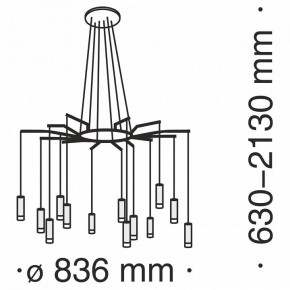 Подвесная люстра Maytoni Davida MOD035PL-12B в Кунгуре - kungur.mebel24.online | фото 6