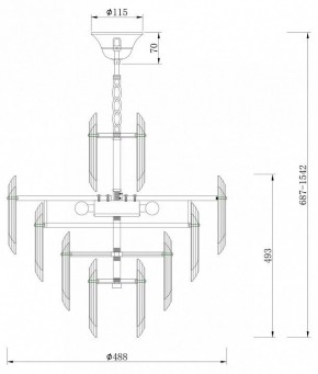 Подвесная люстра Maytoni Flare DIA200PL-06G в Кунгуре - kungur.mebel24.online | фото 7