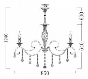 Подвесная люстра Maytoni Grace ARM247-10-G в Кунгуре - kungur.mebel24.online | фото 7