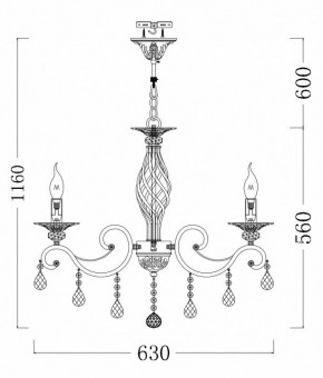 Подвесная люстра Maytoni Grace RC247-PL-06-R в Кунгуре - kungur.mebel24.online | фото 5