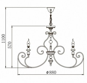 Подвесная люстра Maytoni Karina H631-PL-08-B в Кунгуре - kungur.mebel24.online | фото 3