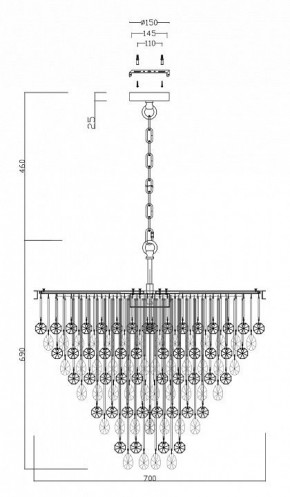 Подвесная люстра Maytoni Linn MOD091PL-09CH в Кунгуре - kungur.mebel24.online | фото 3