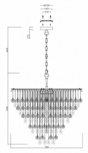 Подвесная люстра Maytoni Linn MOD091PL-09G в Кунгуре - kungur.mebel24.online | фото 4