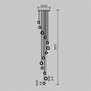 Подвесная люстра Maytoni Pharao MOD361PL-L58BS3K в Кунгуре - kungur.mebel24.online | фото 4