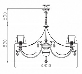 Подвесная люстра Maytoni Soffia RC093-PL-08-R в Кунгуре - kungur.mebel24.online | фото 5