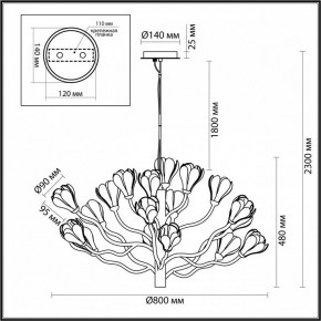 Подвесная люстра Odeon Light Gardi 5090/18 в Кунгуре - kungur.mebel24.online | фото 6