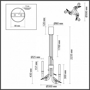 Подвесная люстра Odeon Light Lark 5431/6L в Кунгуре - kungur.mebel24.online | фото 5