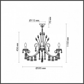 Подвесная люстра Odeon Light Versia 4977/6 в Кунгуре - kungur.mebel24.online | фото 5