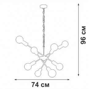 Подвесная люстра Vitaluce V4750 V4750-0/8 в Кунгуре - kungur.mebel24.online | фото 5