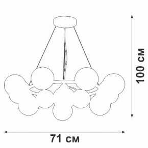 Подвесная люстра Vitaluce V48410 V48410-8/12S в Кунгуре - kungur.mebel24.online | фото 3