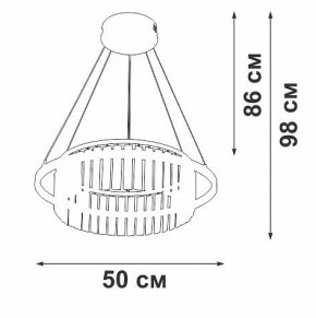 Подвесная люстра Vitaluce V54010 V54010-1/1S в Кунгуре - kungur.mebel24.online | фото 5