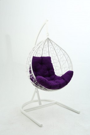 Подвесное кресло Бароло (белый/фиолетовый) в Кунгуре - kungur.mebel24.online | фото