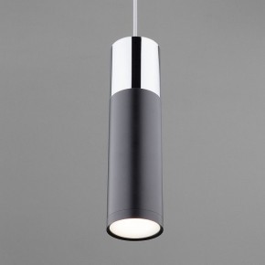 Подвесной светильник Eurosvet Double Topper 50135/1 LED хром/черный в Кунгуре - kungur.mebel24.online | фото 2