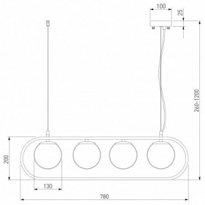 Подвесной светильник Eurosvet Ringo 50089/4 хром в Кунгуре - kungur.mebel24.online | фото 3