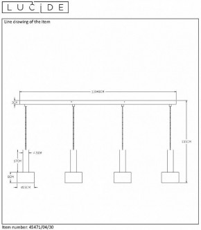 Подвесной светильник Lucide Teun 45471/04/30 в Кунгуре - kungur.mebel24.online | фото 6